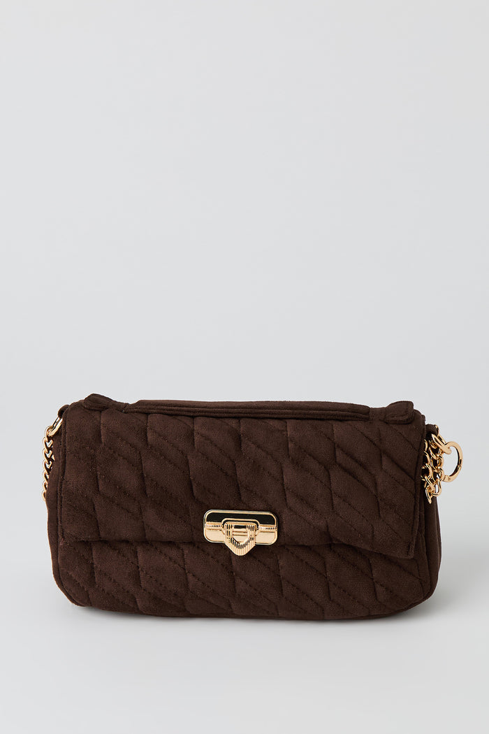Quilted Crossbody Purse with Keychain