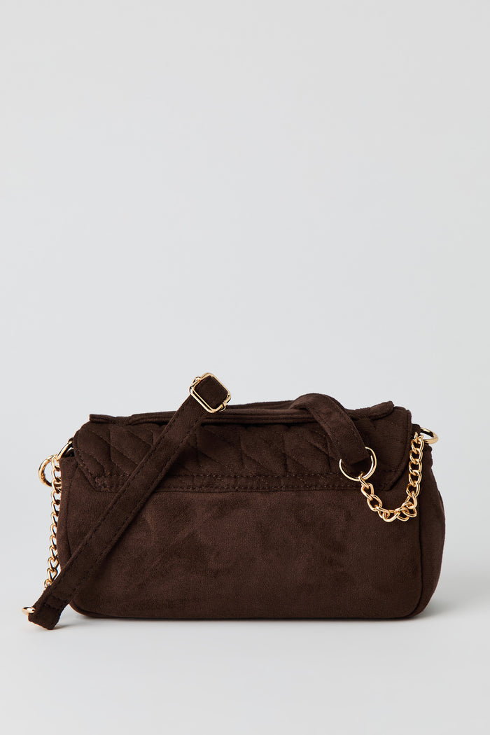 Quilted Crossbody Purse with Keychain