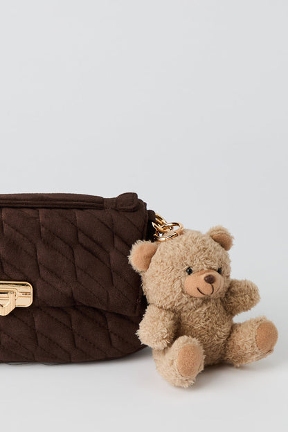 Quilted Crossbody Purse with Keychain
