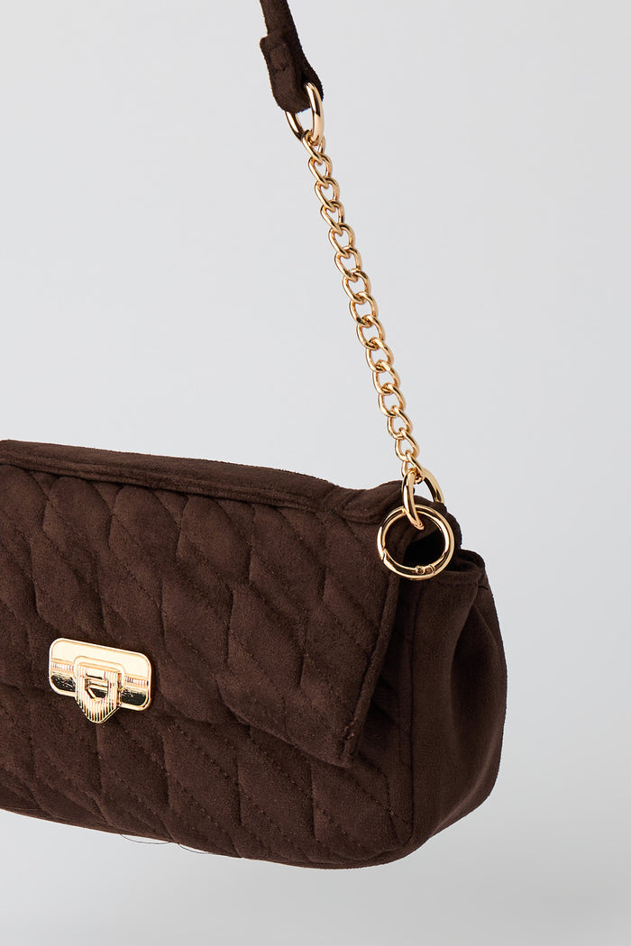 Quilted Crossbody Purse with Keychain