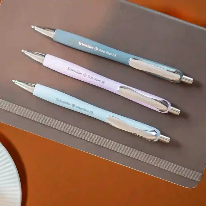 Schneider Rave Retractable Ballpoint Pen XB, Trend 26 Limited Edition, Promo Set of 3 + 1 FREE Pen 132654
