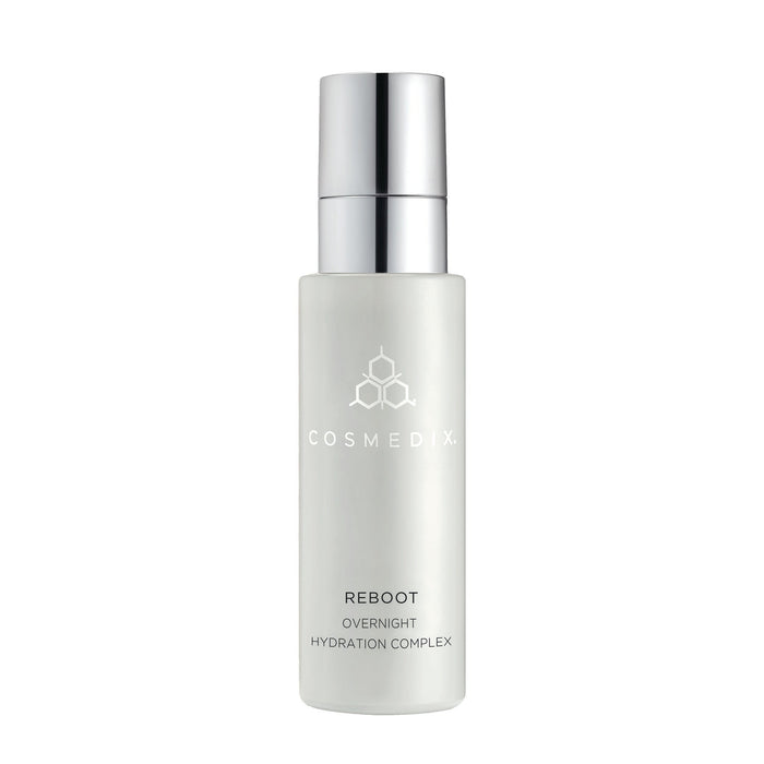 Reboot Overnight Hydration Complex bottle with a tall silver pump against a clean background
