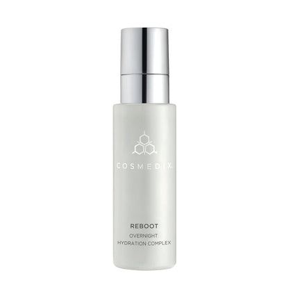 Reboot Overnight Hydration Complex bottle with a tall silver pump against a clean background