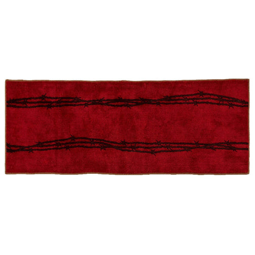 Red Barbwire Kitchen/Bath Rug Bath or Kitchen Rug