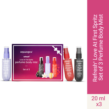 Aqualogica Refresh+ Love at first spritz Set of 3 Perfume Body Mist