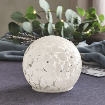 Regular White Confetti Glass Globe LED Decoration