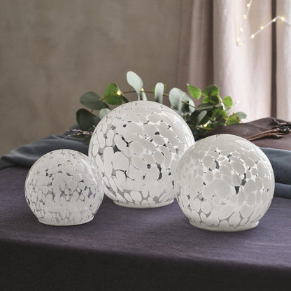 Regular White Confetti Glass Globe LED Decoration