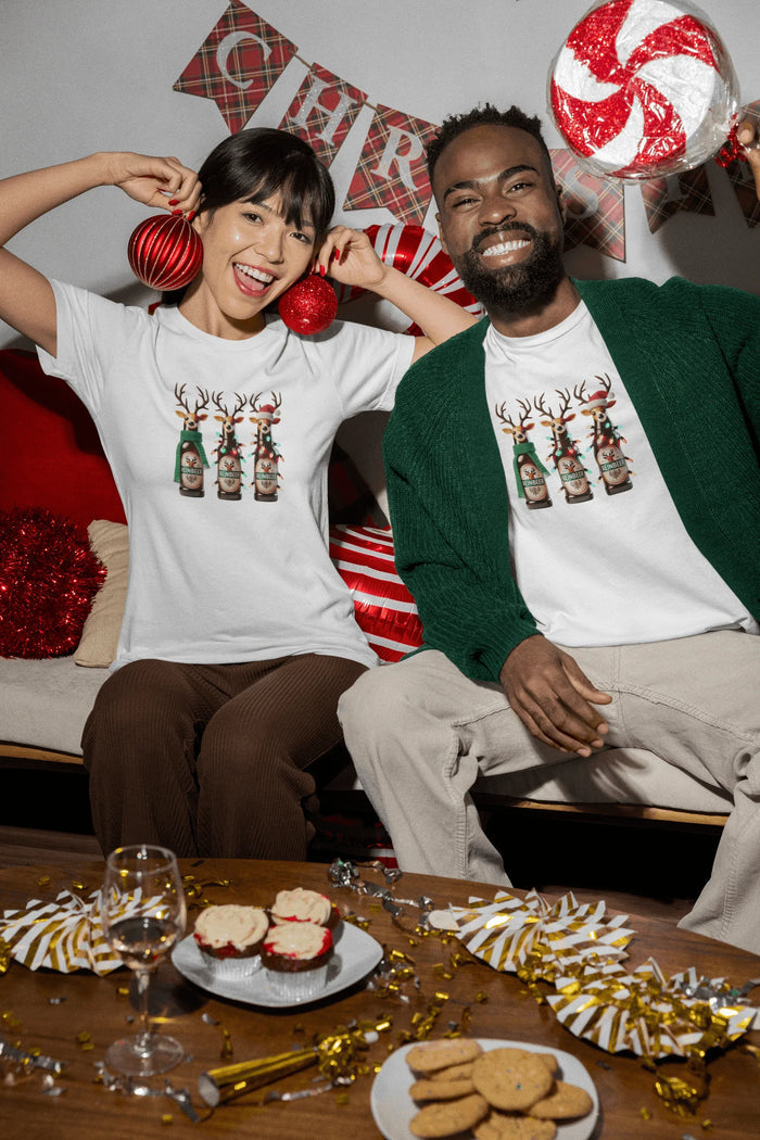 Reinbeer: 'Tis the Season to be Drinking! 🍻🦌🎄 - Unisex Softstyle T-shirt - Whippie's
