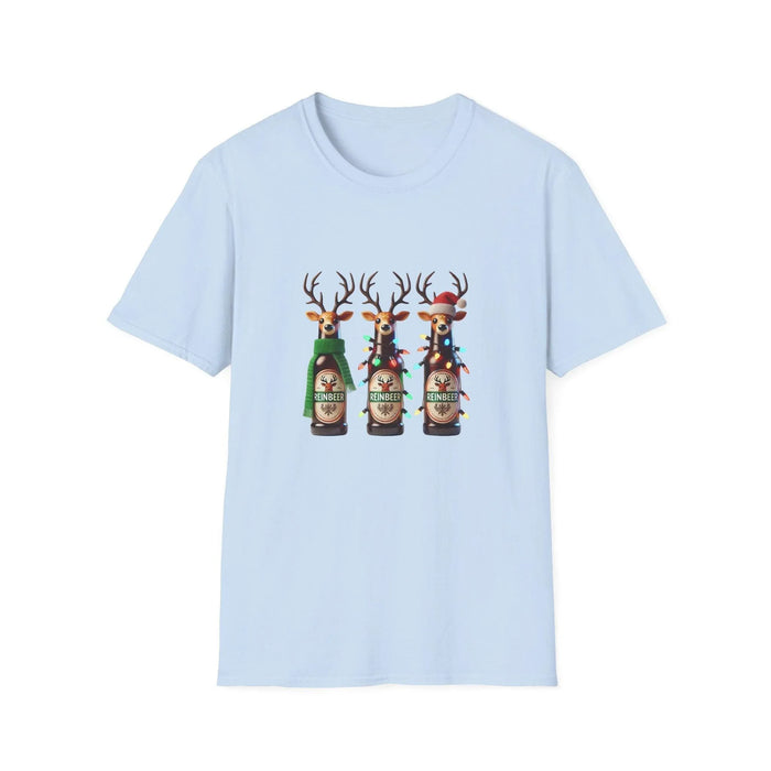 Reinbeer: 'Tis the Season to be Drinking! 🍻🦌🎄 - Unisex Softstyle T-shirt - Whippie's