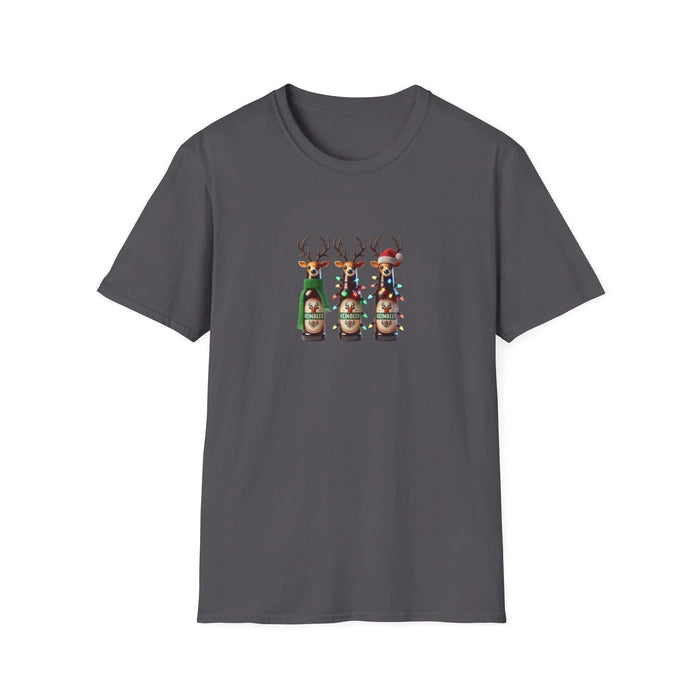 Reinbeer: 'Tis the Season to be Drinking! 🍻🦌🎄 - Unisex Softstyle T-shirt - Whippie's