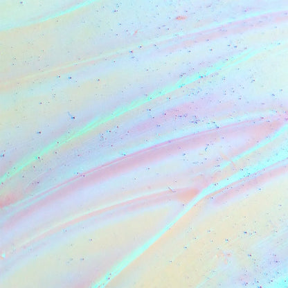 Iridescent pastel abstract background with diagonal streaks in pink blue and mint