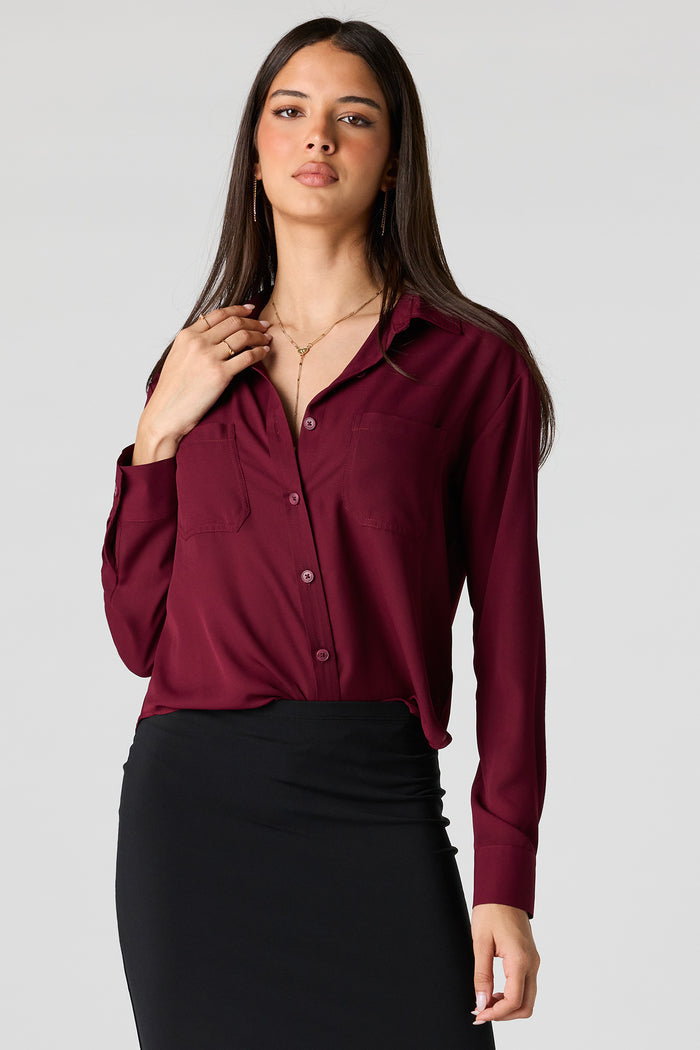Relaxed Button-Up Top