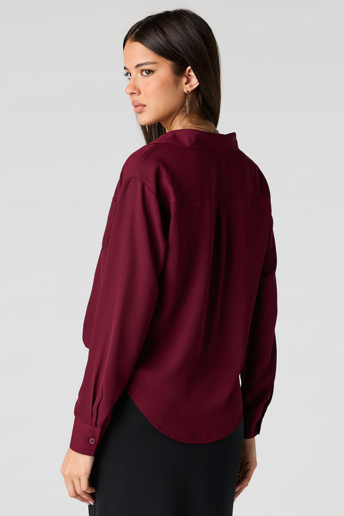 Relaxed Button-Up Top