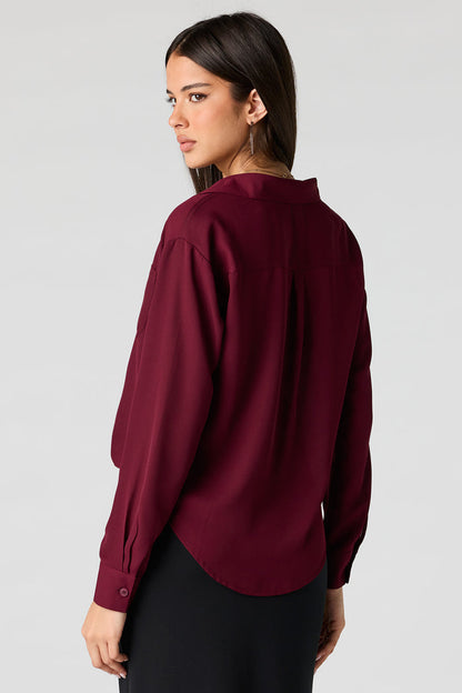 Relaxed Button-Up Top