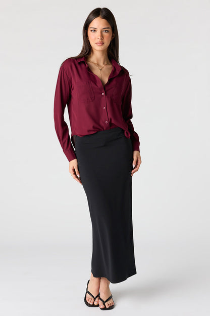 Relaxed Button-Up Top