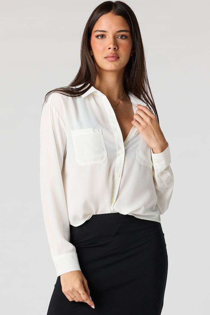 Relaxed Button-Up Top
