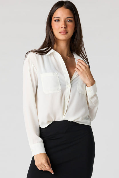 Relaxed Button-Up Top