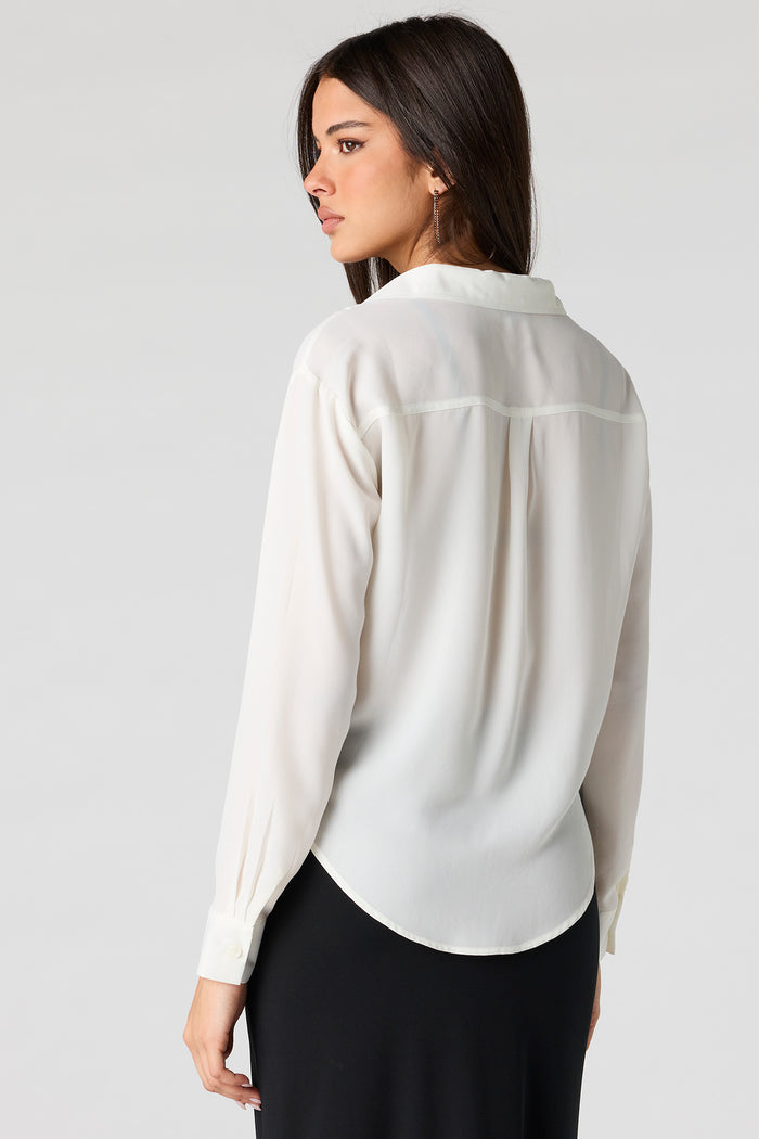 Relaxed Button-Up Top