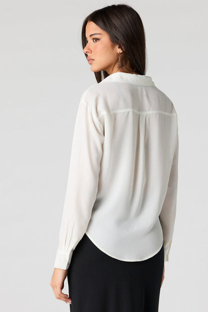 Relaxed Button-Up Top