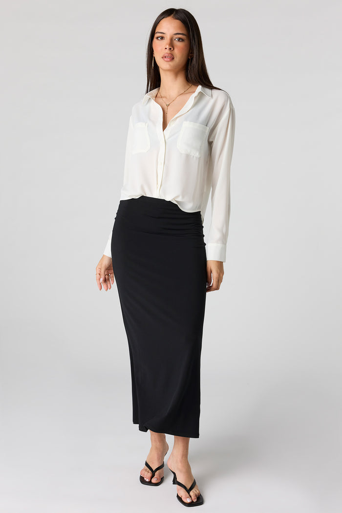 Relaxed Button-Up Top