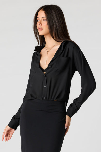 Relaxed Button-Up Top