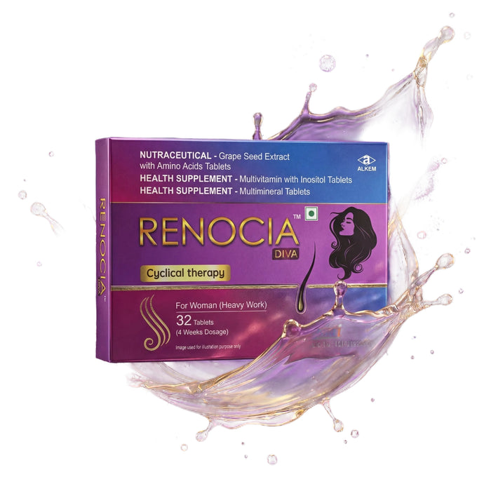 Renocia Diva Hair Cyclical Therapy Nutraceutical Tablet For Women