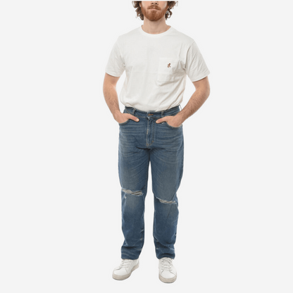 REPRESENT DISTRESSED BAGGY FIT JEANS