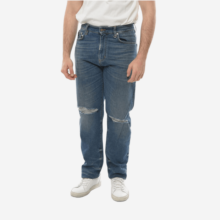 REPRESENT DISTRESSED BAGGY FIT JEANS