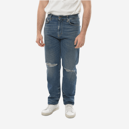 REPRESENT DISTRESSED BAGGY FIT JEANS