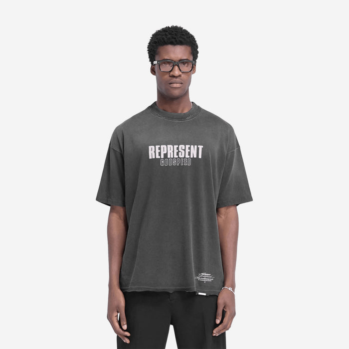 REPRESENT GODSPEED T-SHIRT AGED BLACK