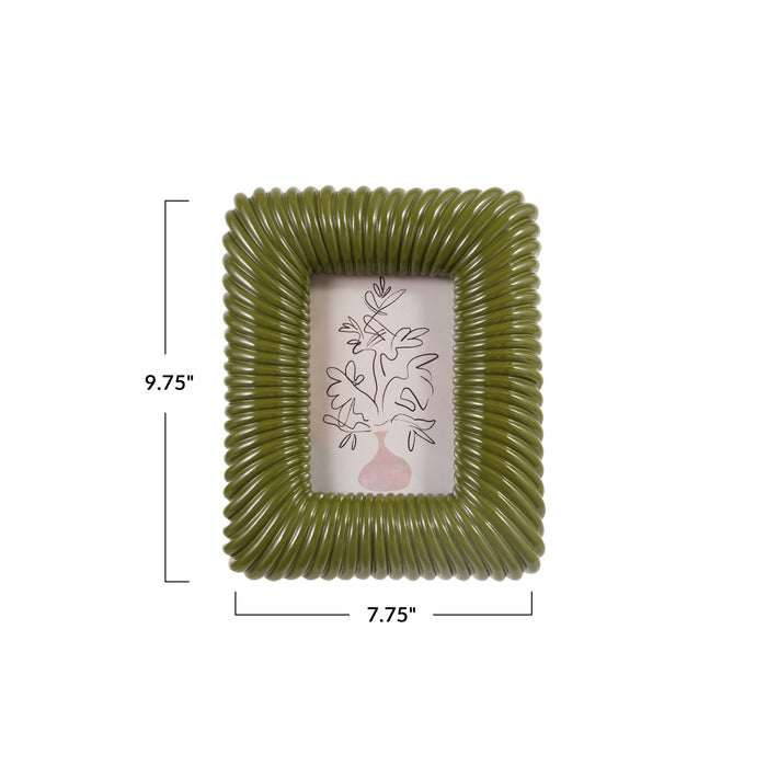 Resin Ribbed Photo Frame