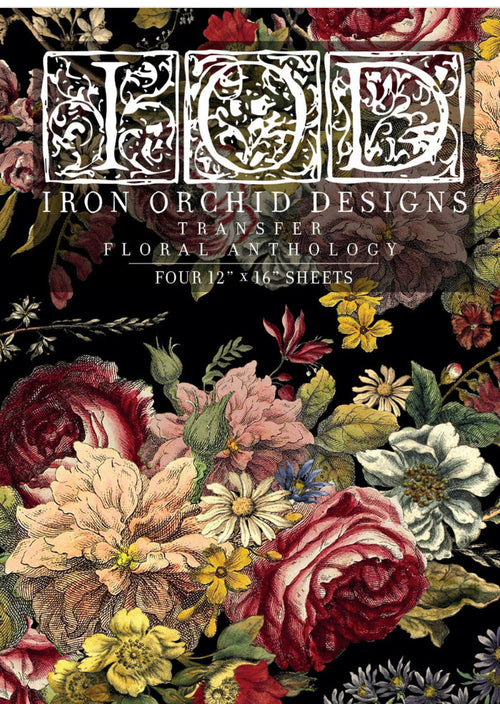 RETIRED Floral Anthology IOD Transfer 12×16