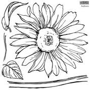 RETIRED Sunflower Stamp IOD Décor Stamp