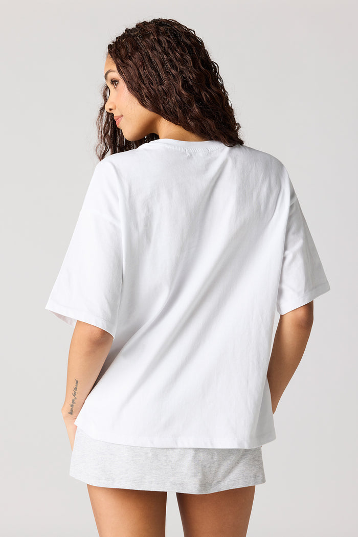 Rhinestone Graphic Boyfriend T-Shirt