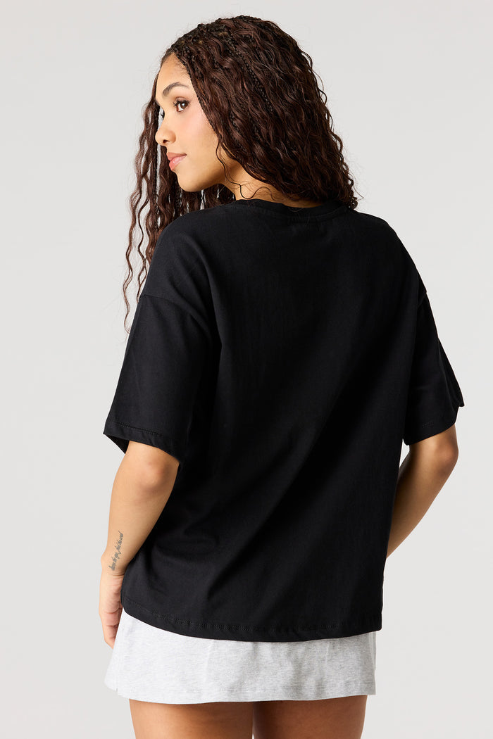 Rhinestone Graphic Boyfriend T-Shirt