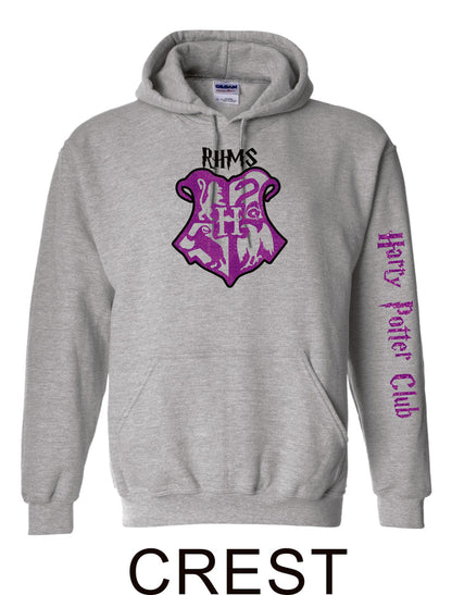 RHMS Harry Potter Club Basic Hoodie- 3 Designs- Matte or Glitter
