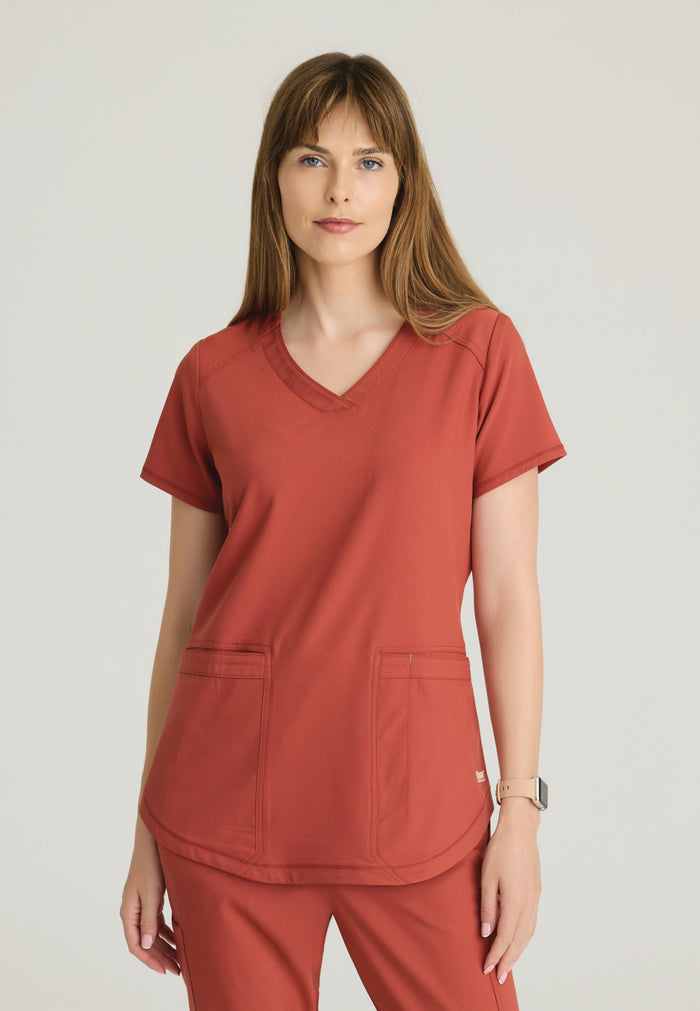 Rhythm Top - Sedona Red - Grey's Anatomy Scrubs