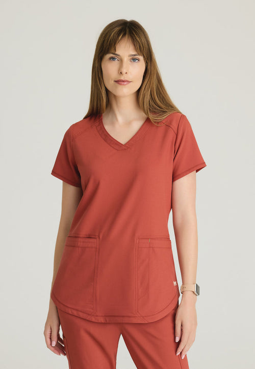Rhythm Top - Sedona Red - Grey's Anatomy Scrubs