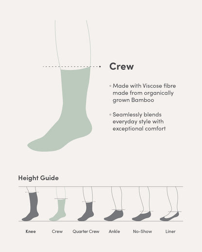 Ribbed Crew Socks - Black