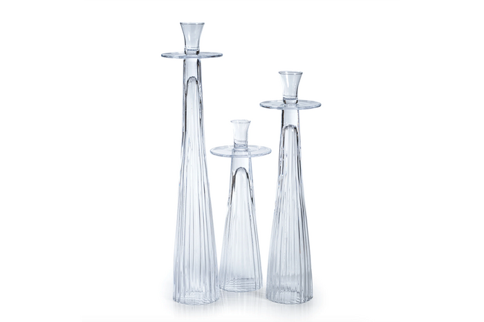 Ribbed Glass Taper