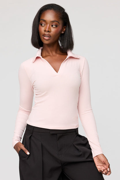Ribbed Johnny Collar Polo