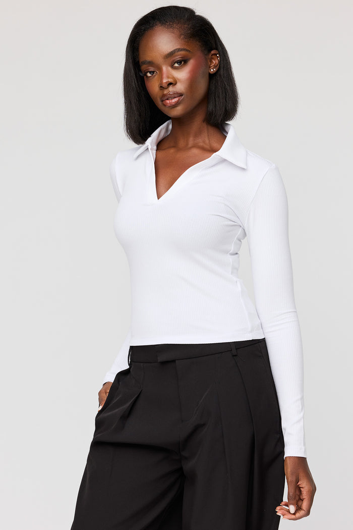 Ribbed Johnny Collar Polo