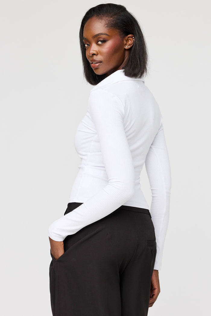 Ribbed Johnny Collar Polo