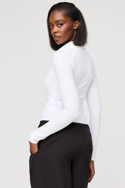 Ribbed Johnny Collar Polo
