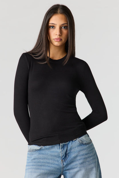 Ribbed Long Sleeve Top