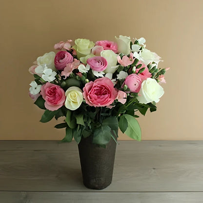 Valentines Day Rose Memories Arrangement Vase - Image