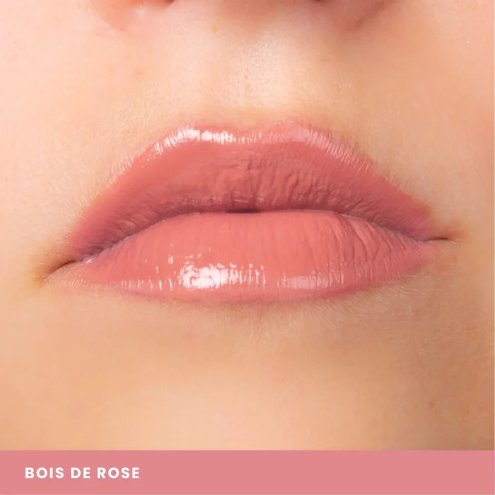 Rouge à lèvres glossy bio Bois de Rose Charlotte Bio, hydratant et brillant