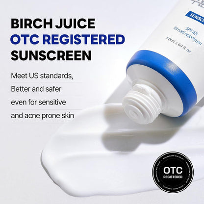 Round Lab Birch Juice Moisturizing Sun Cream SPF45+ 1.69oz/ 50ml