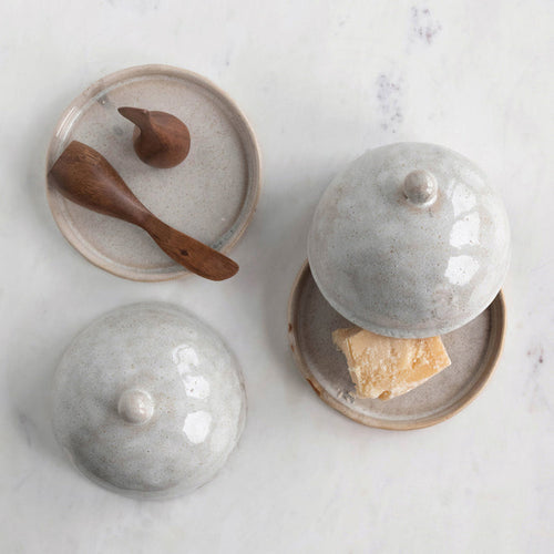 Round Stoneware Domed Dish