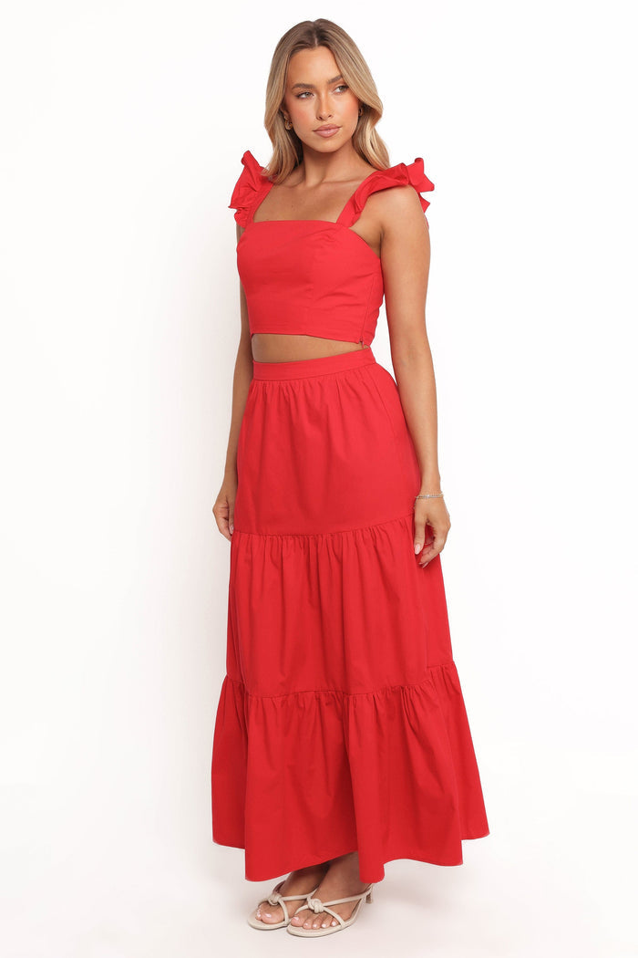 Petal and Pup USA SETS Roxia Skirt Set - Red